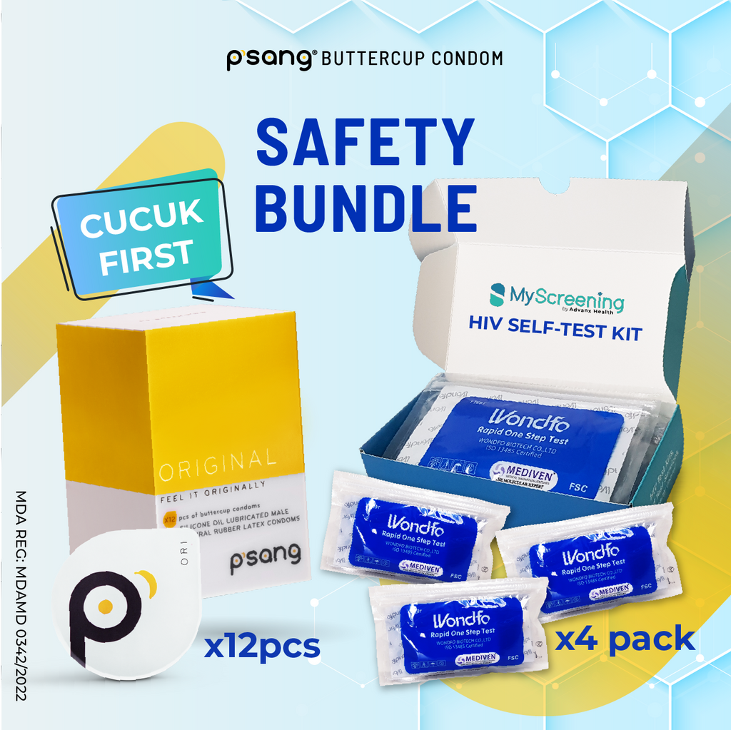 [12 pcs Condom + HIV TEST KIT ]SAFETY BUNDLE